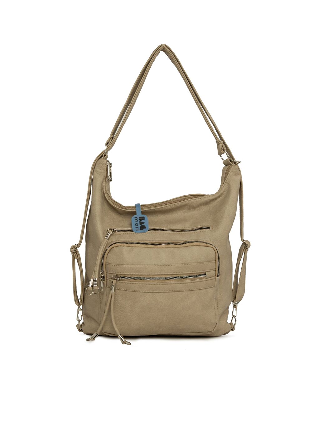 Bej Beş Gözlü Cepli Salaş Askılı ve Sırt Çantası