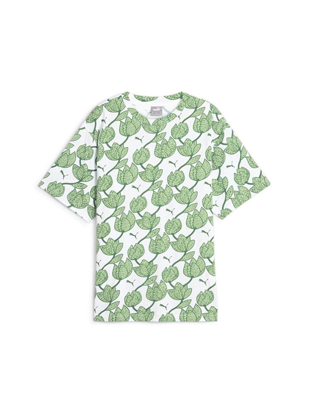 Karışık Essentials Blossom All Over Print Kadın Yuvarlak Yaka Tişört