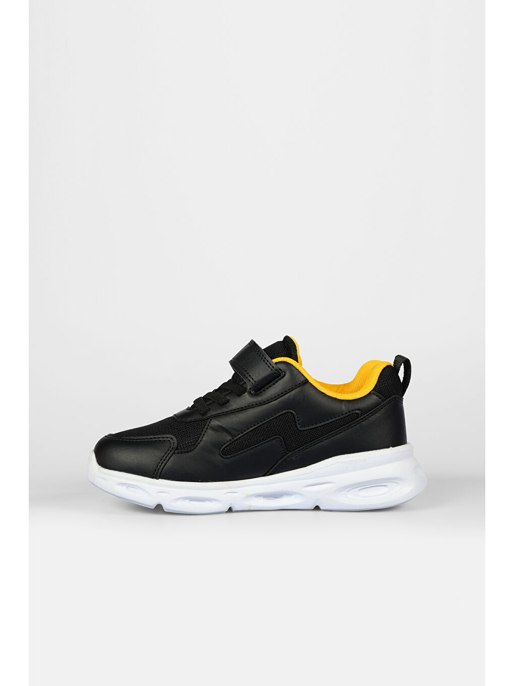 Fash Işıklı Erkek Çocuk Siyah Spor Ayakkabı-1