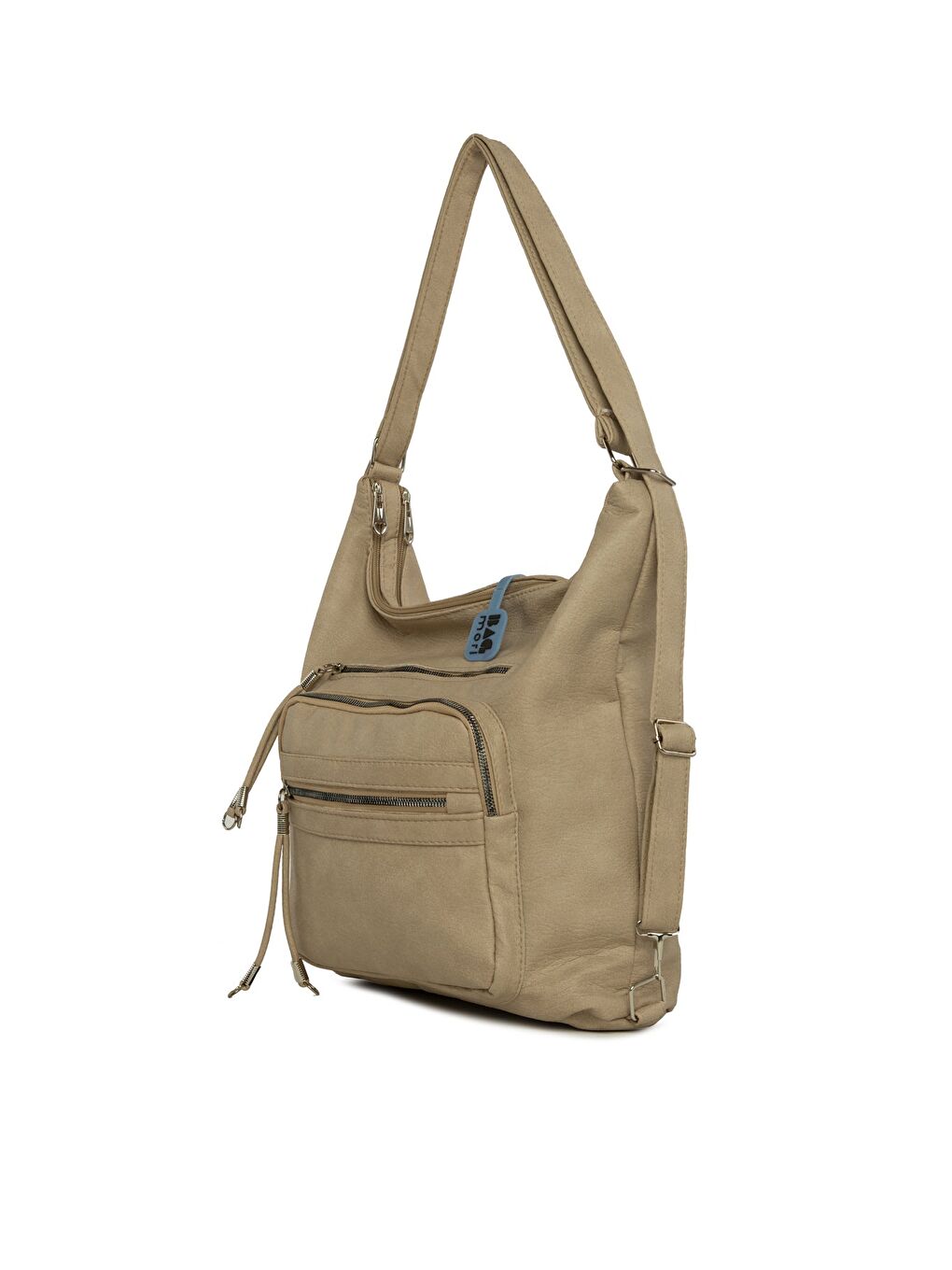 Bej Beş Gözlü Cepli Salaş Askılı ve Sırt Çantası-1