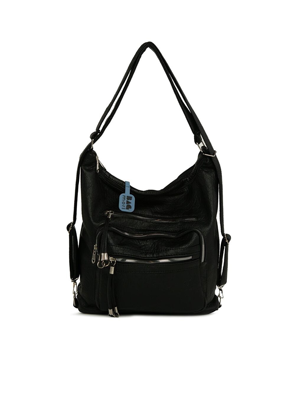 Siyah Beş Gözlü Cepli Salaş Askılı ve Sırt Çantası-3