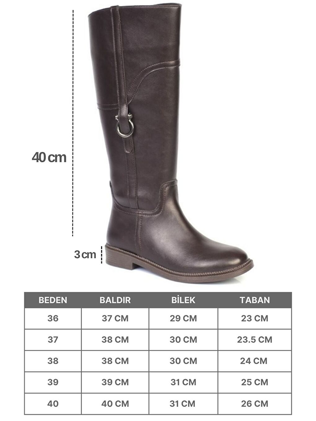 Dacie Kadın Kahverengi Çizme-2