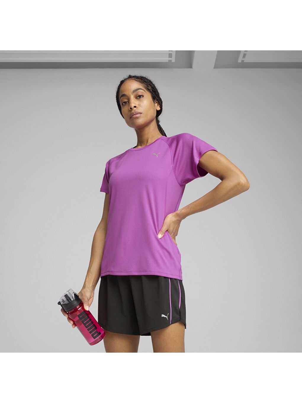 Run Velocity Kadın Pembe Yuvarlak Yaka Tişört