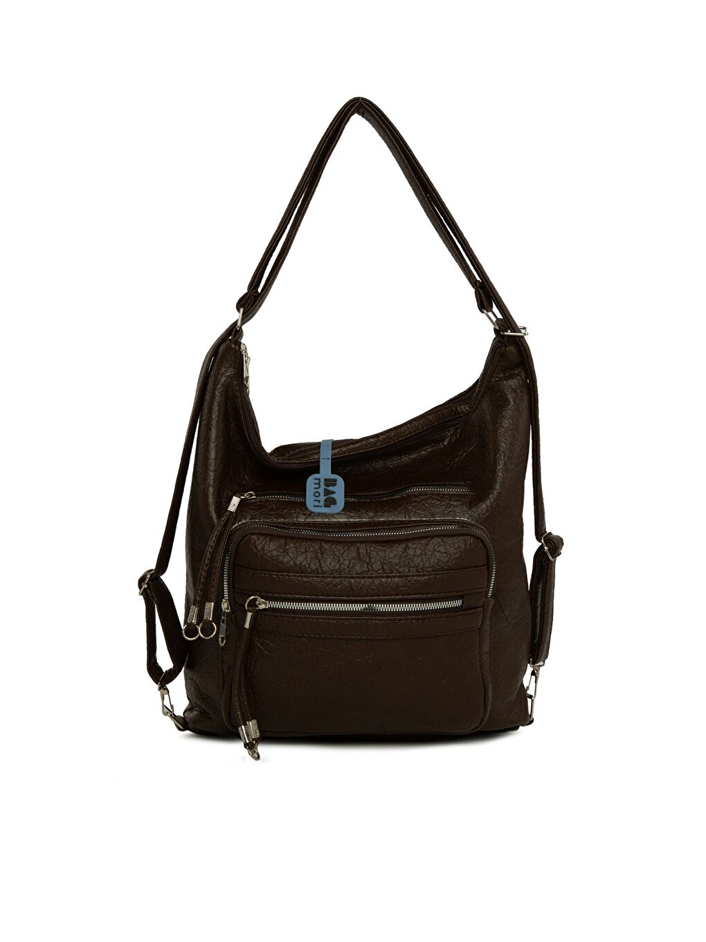 Kahverengi Beş Gözlü Cepli Salaş Askılı ve Sırt Çantası-3