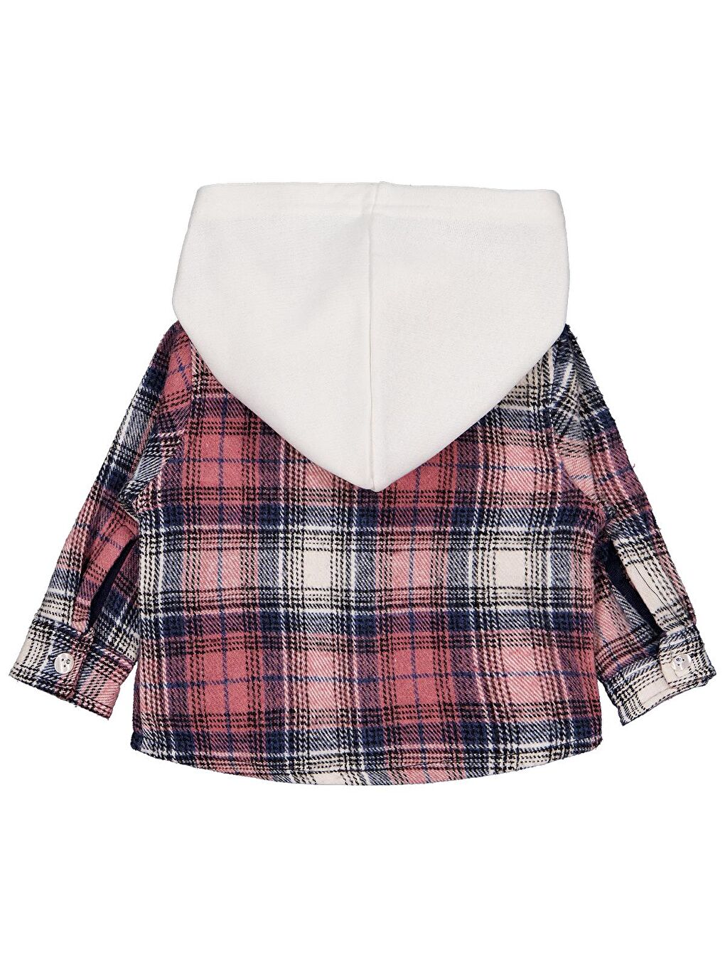 Pembe Timo U/K Kız Ekose 6-24 Ay Gömlek - Pudra 1-3 Ay-1