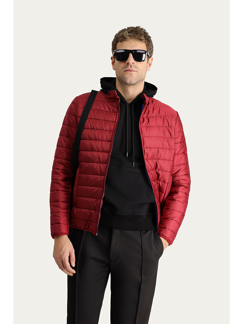 Kırmızı Kapitone Spor Mont-1