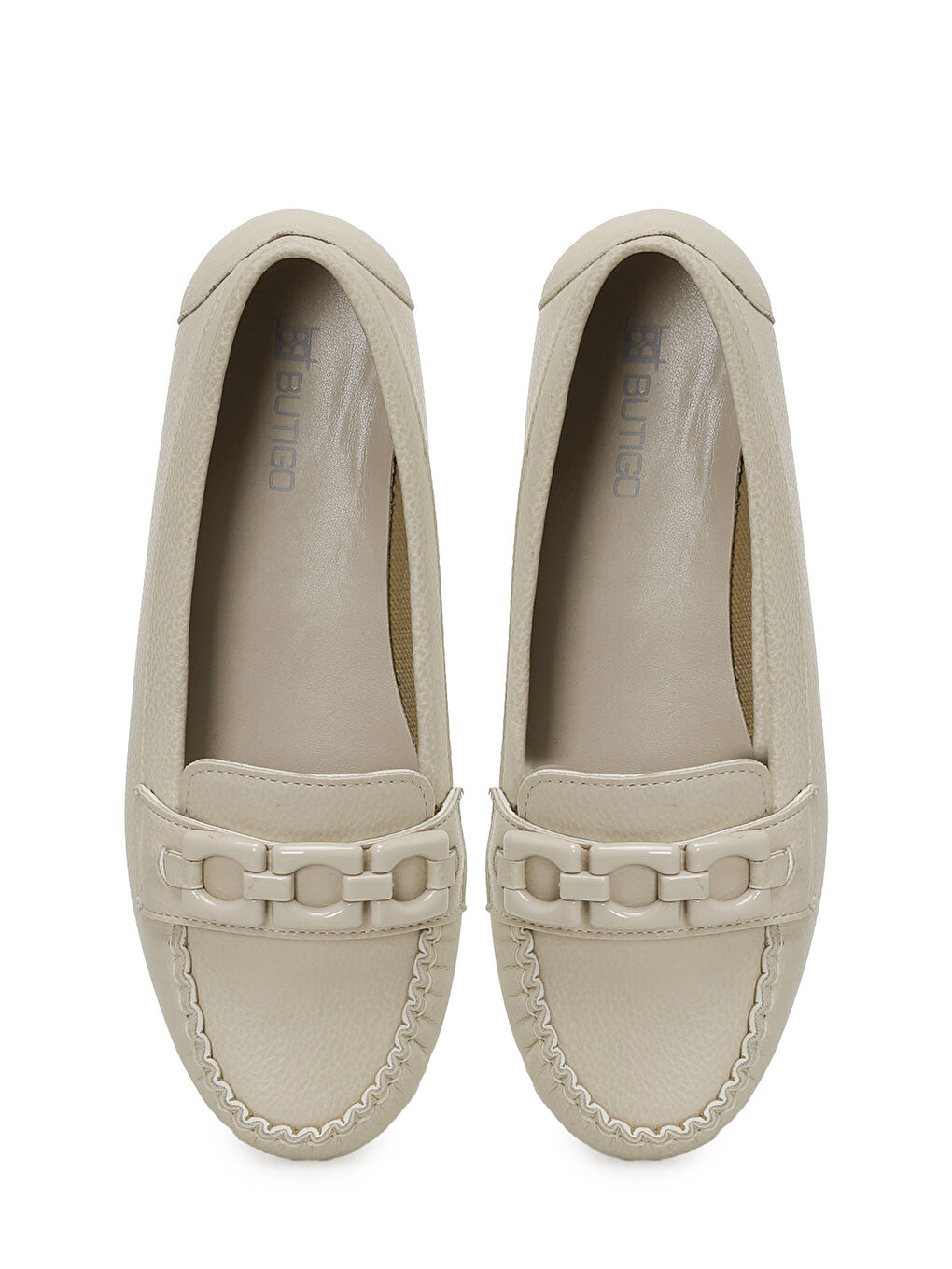 25S-116 5FX Bej Kadın Loafer-3
