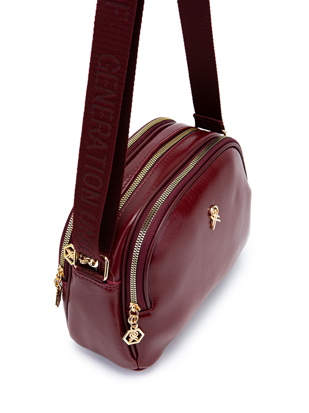 Fermuarlı Çok Göz Willson Kadın Çapraz Çanta Bordo-3