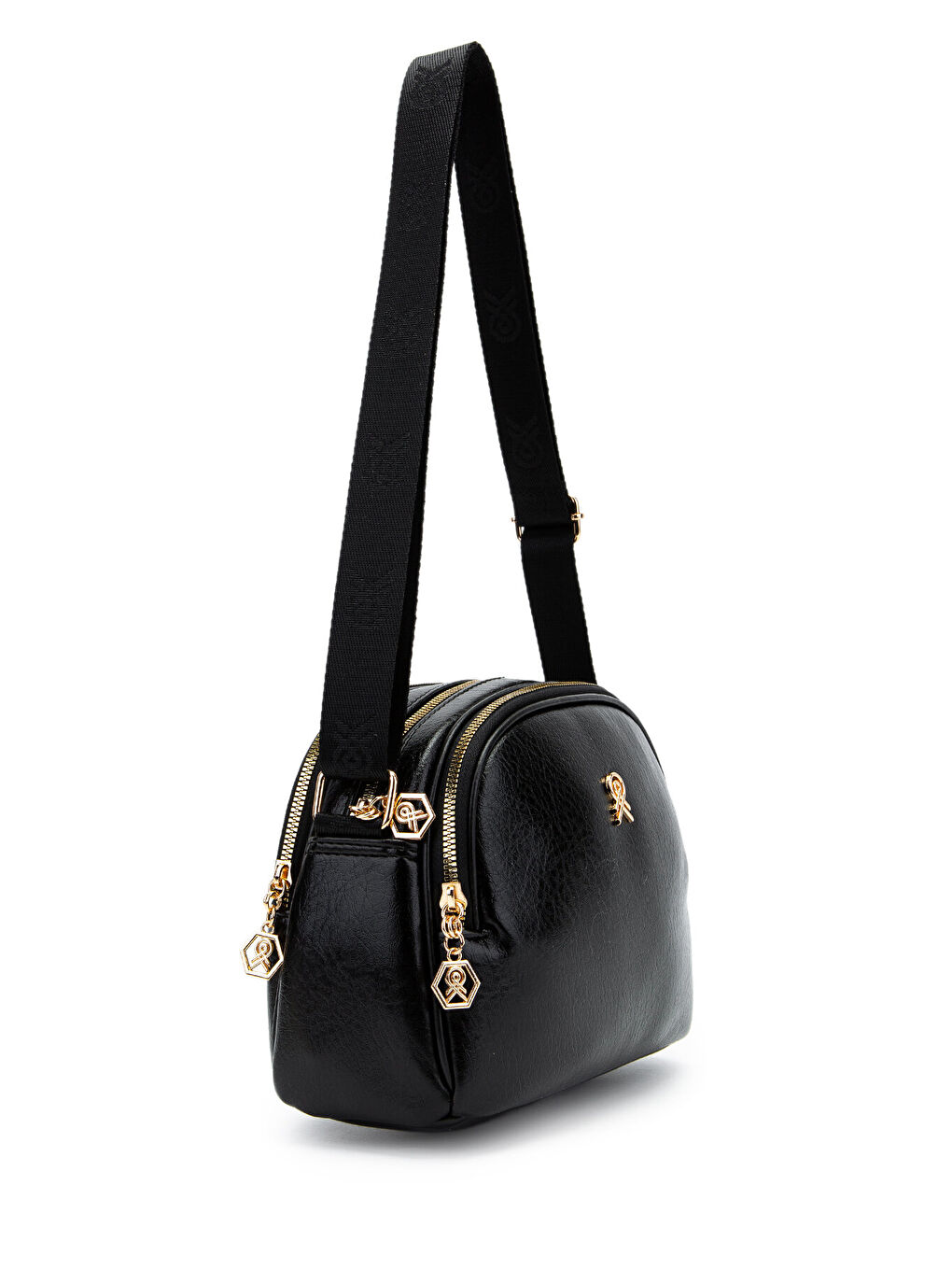 Fermuarlı Çok Göz Willson Kadın Çapraz Çanta Siyah-1