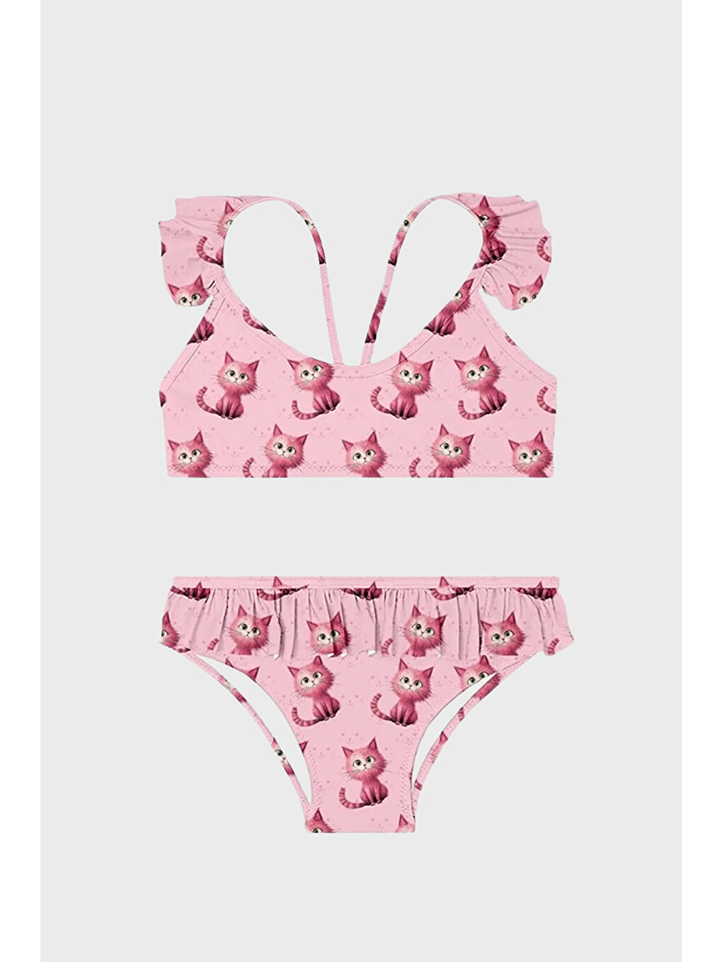 Pembe Kiki Desenli UPF 50+ Korumalı Çabuk Kuruyan Bikini SB2611000505
