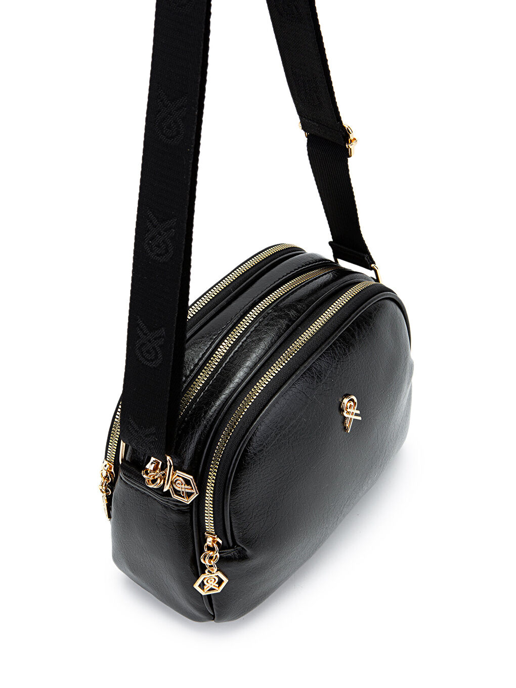 Fermuarlı Çok Göz Willson Kadın Çapraz Çanta Siyah-3