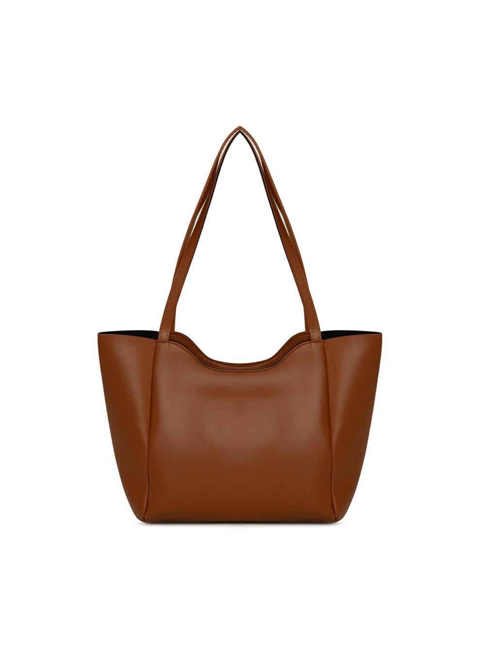 Kahverengi Oval Ağızlı Şallı Çanta-2