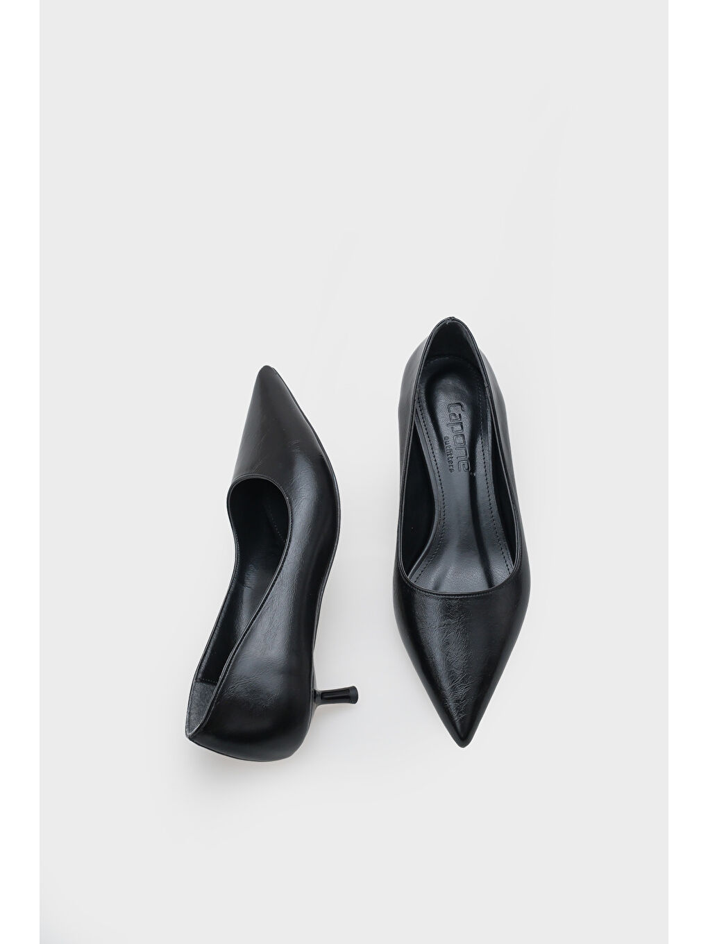 Siyah Arlana Orta Topuklu Stiletto-1