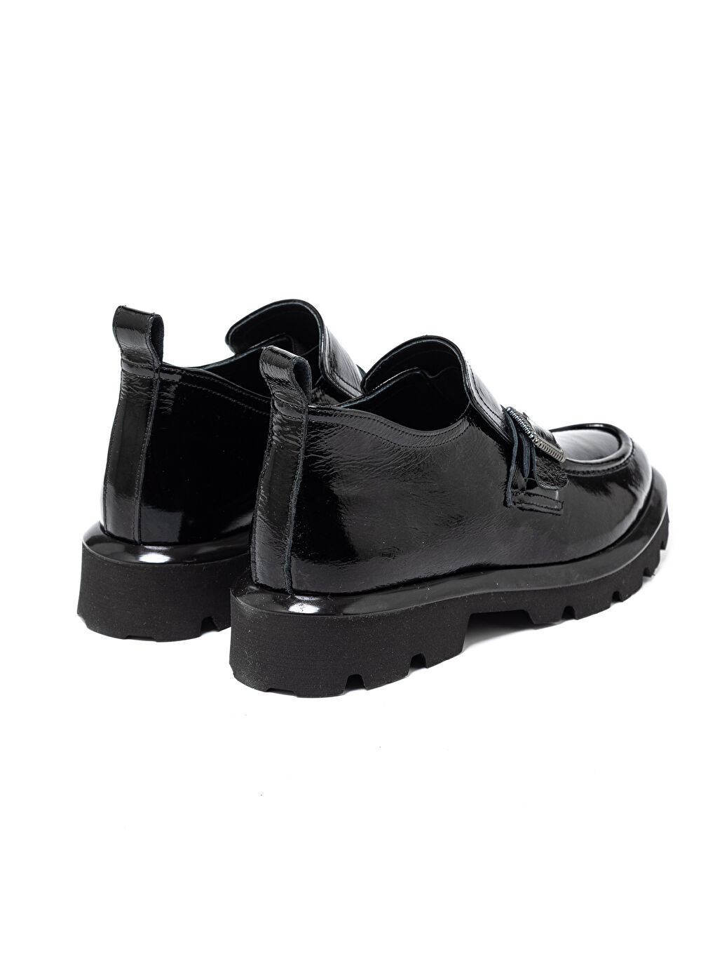 Kadın Siyah Loafer RC-25K-195-M8400 Siyah Rugan-3