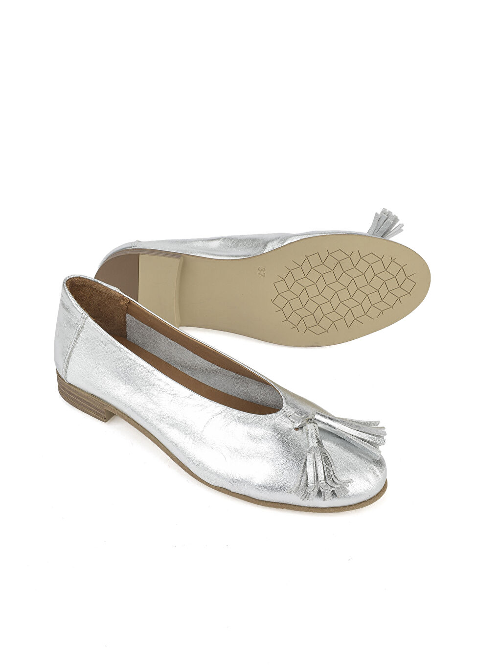 Gri Hakiki Deri Kadın Babet 1511033Z2145 Silver-3