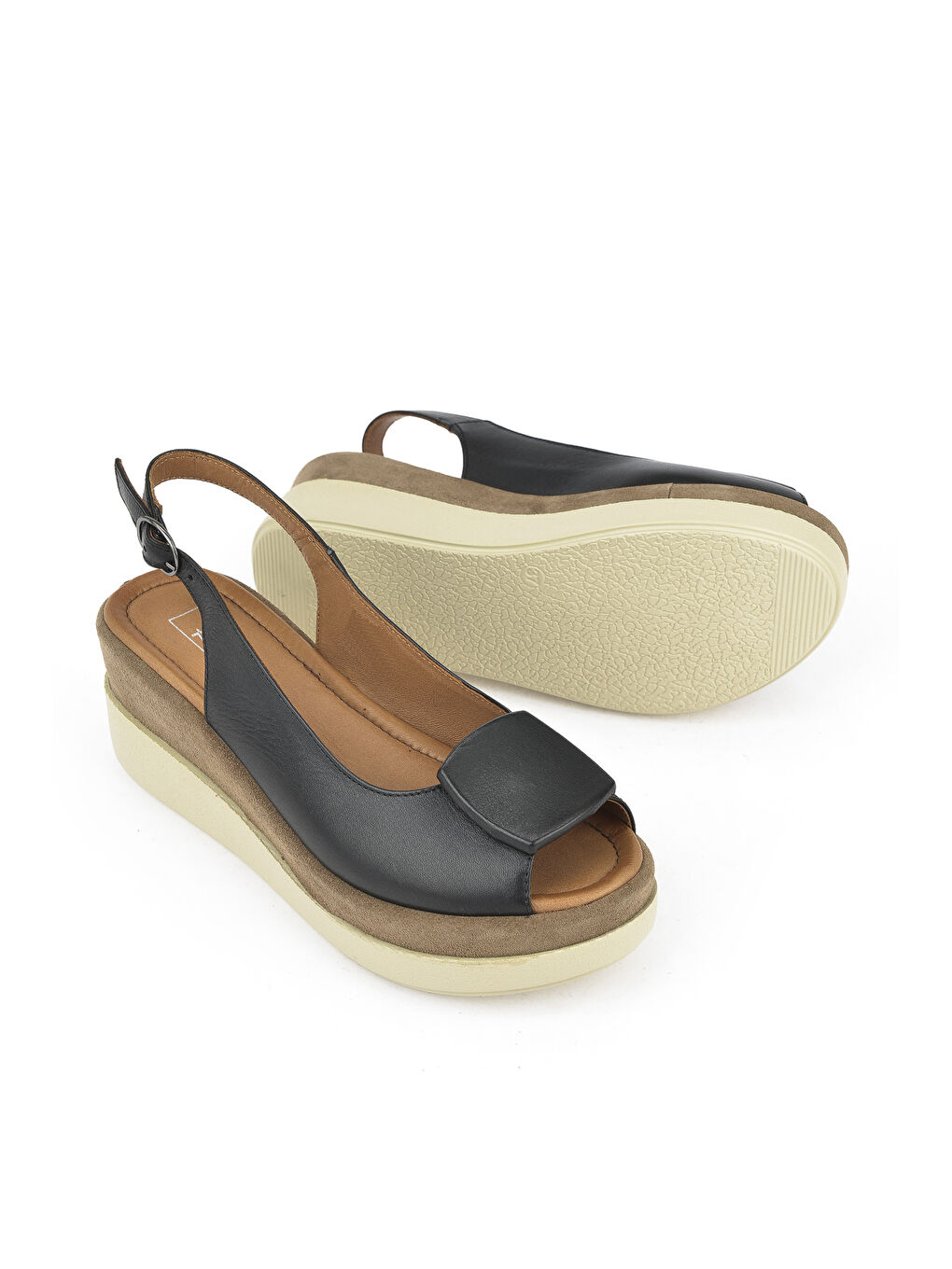 Kadın Hakiki Deri Topuklu Sandalet 151992Z21010S Siyah-3