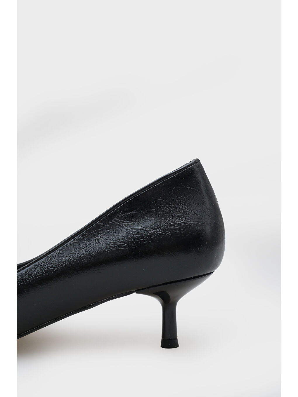 Siyah Arlana Orta Topuklu Stiletto-4