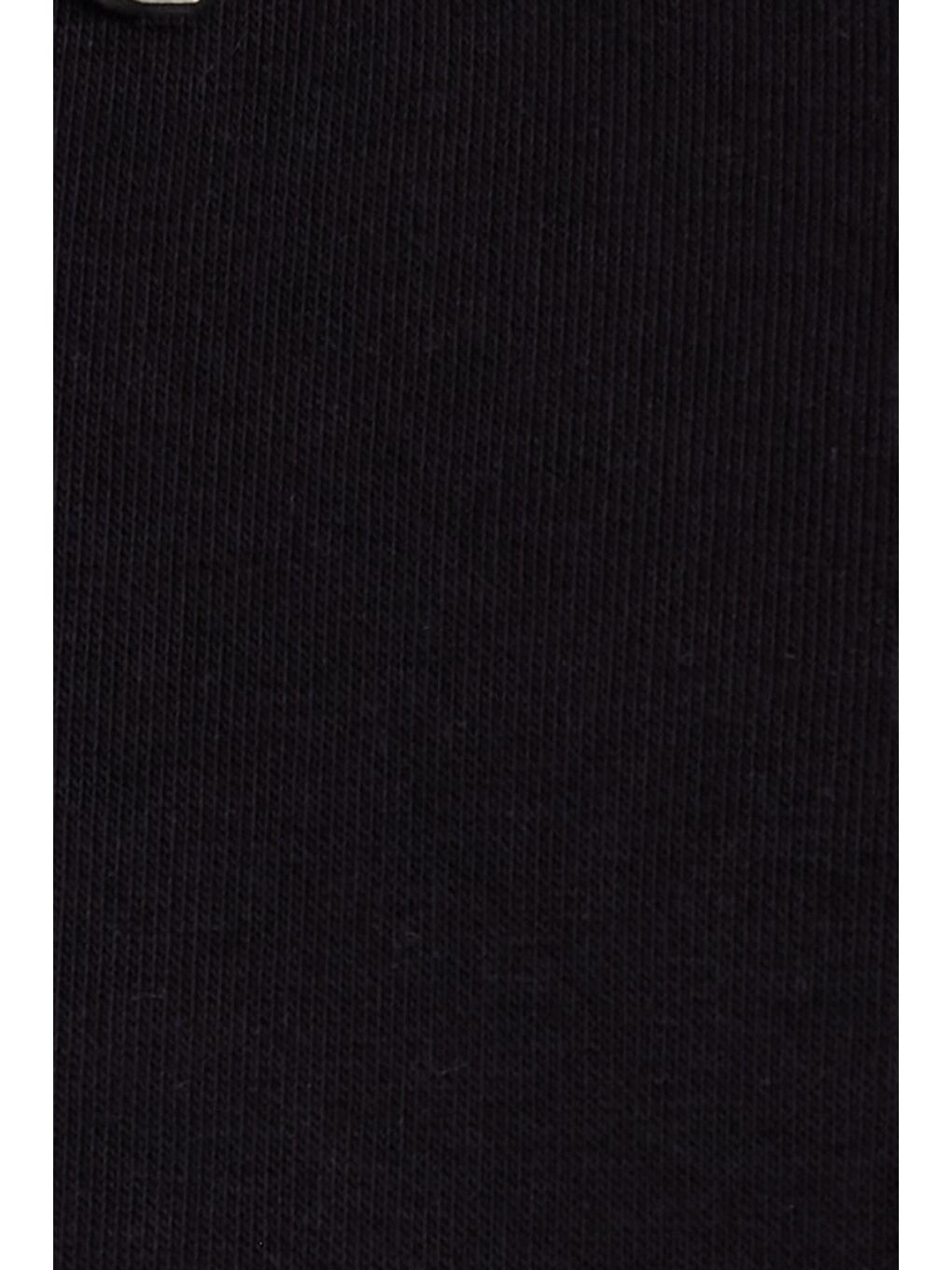 Kadın Relax Fit Rahat Kesim Pamuklu İçi Polarlı Yarım Fermuarlı Siyah Dik Yaka Sweatshirt-5