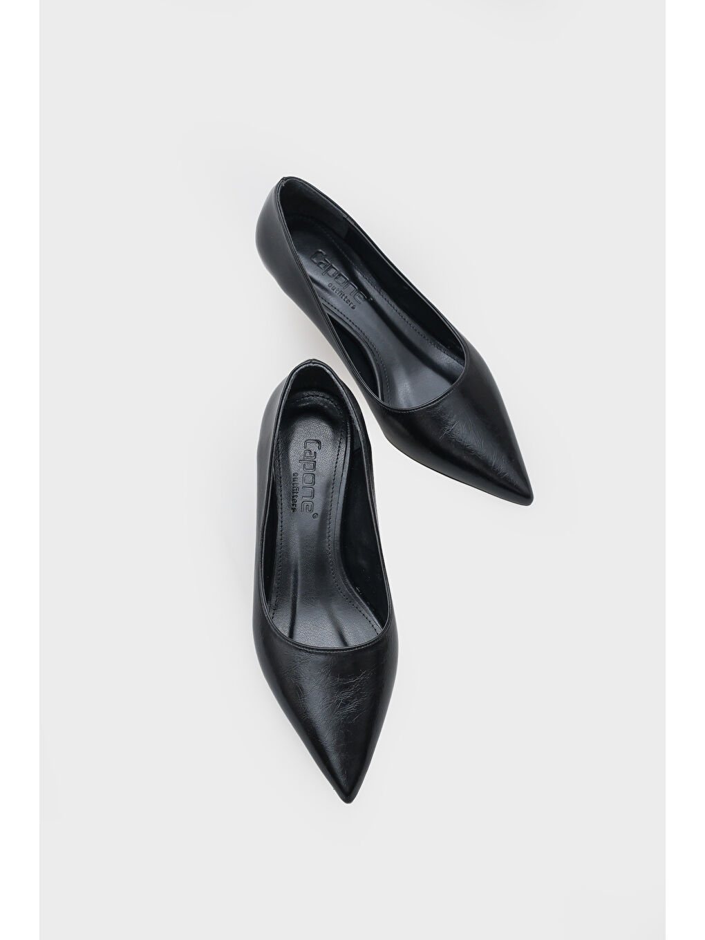 Siyah Arlana Orta Topuklu Stiletto-5