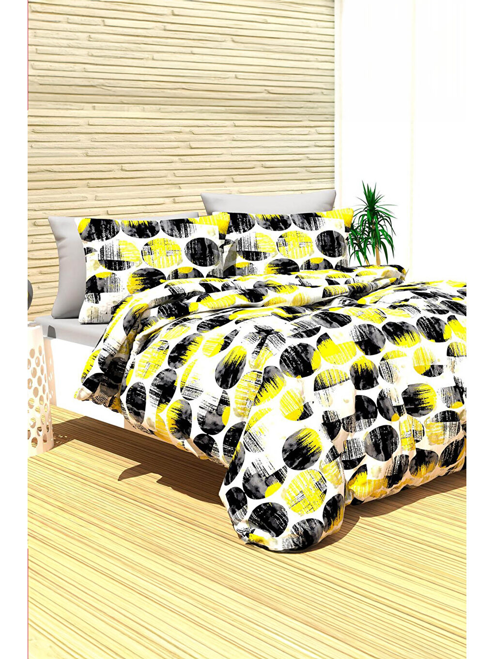 Gri Tek Kişilik Nevresim Seti - 25651