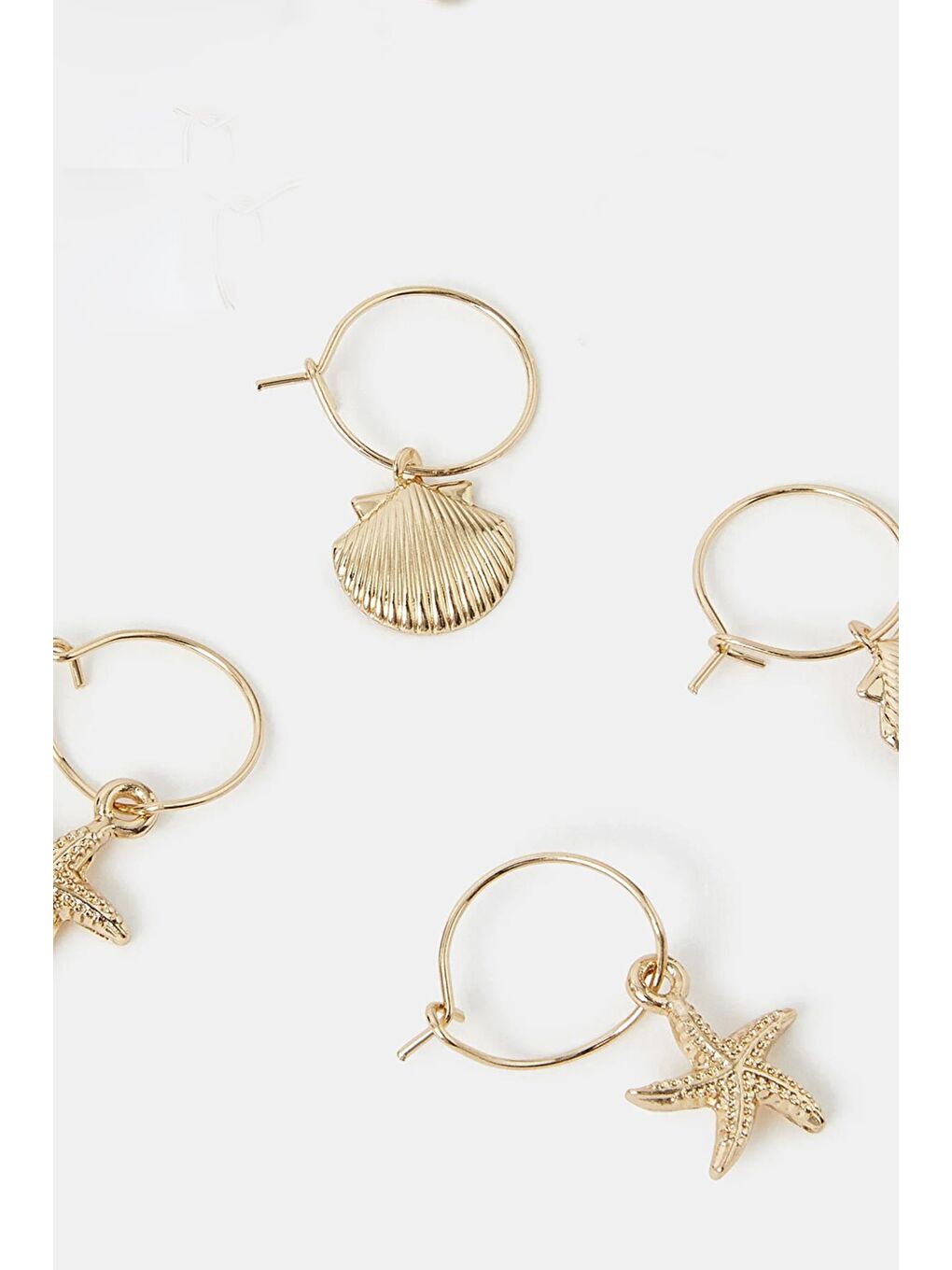 Sarı Okyanus Figürleri 8 Parça Saç küpesi Seti-1