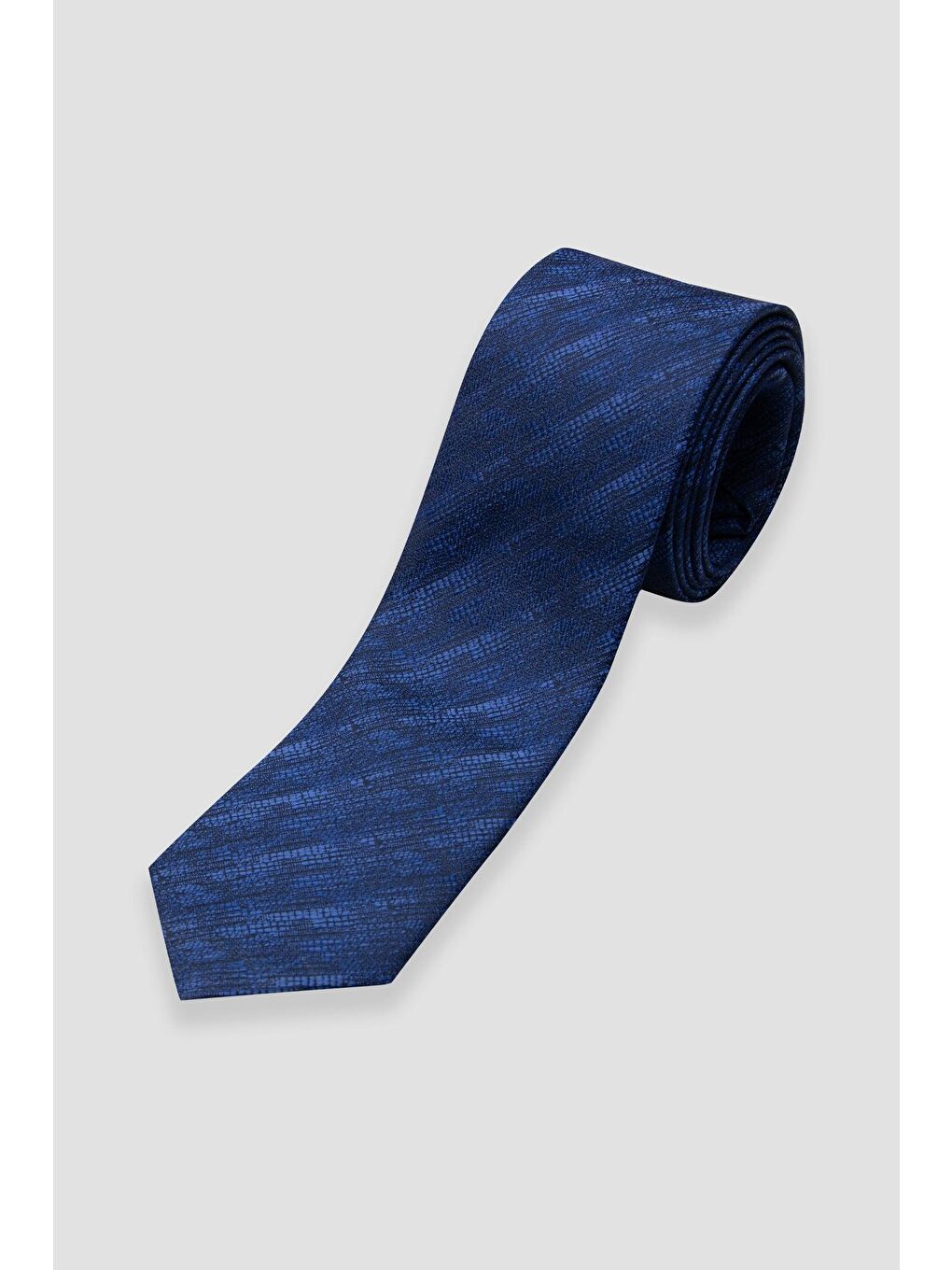 Kravat 8 Cm Mikrofiber Polyester Lacivert Erkek Desenli Kravat