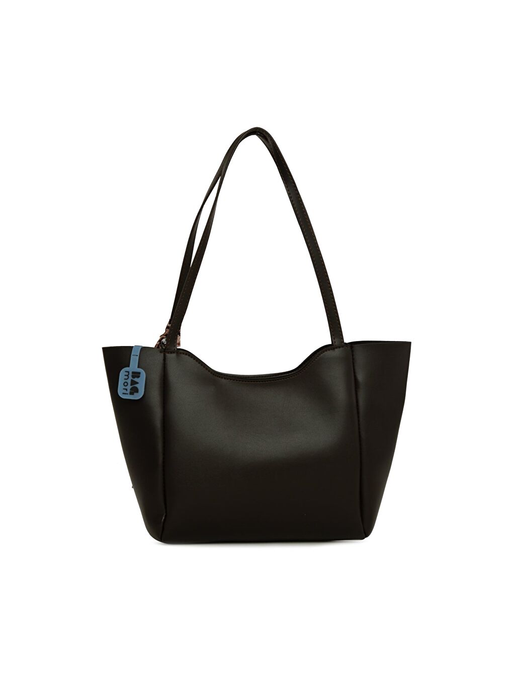 Kahverengi Oval Ağızlı Şallı Çanta-2