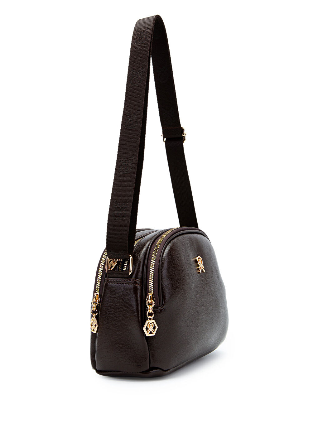 Fermuarlı Çok Göz Willson Kadın Çapraz Çanta Kahverengi-1