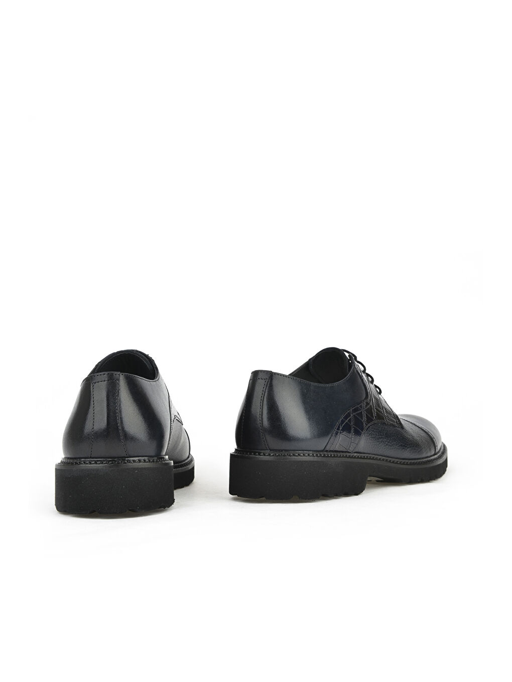 Erkek Hakiki Deri Ayakkabı 141145Z619 Lacivert-2