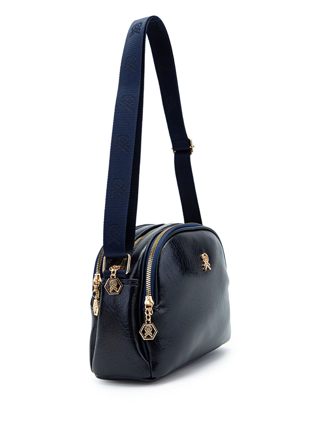 Fermuarlı Çok Göz Willson Kadın Çapraz Çanta Lacivert-1