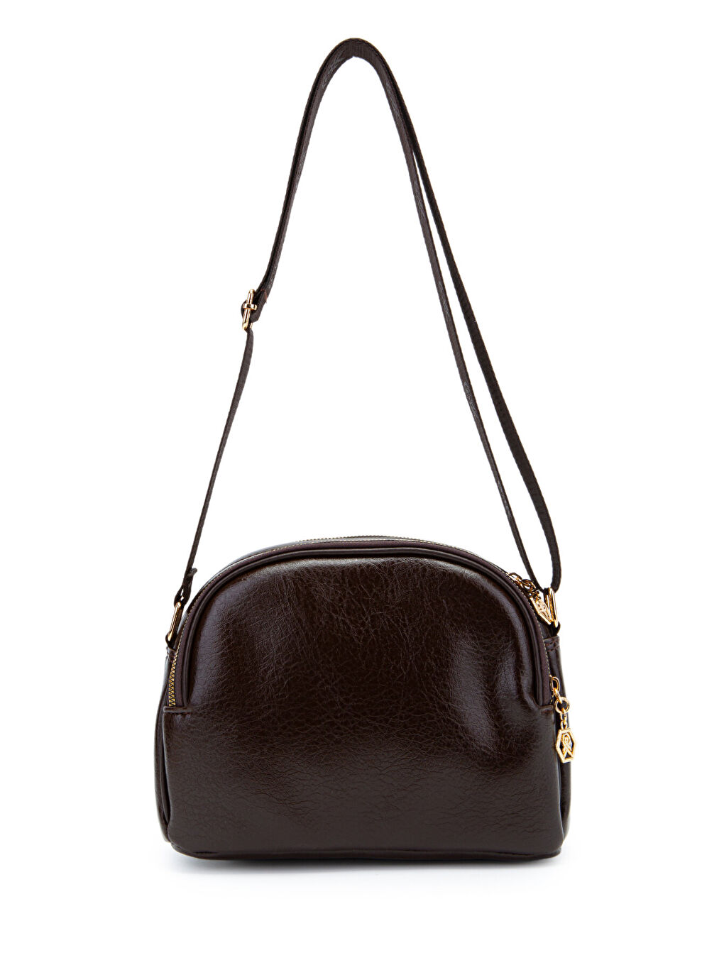 Fermuarlı Çok Göz Willson Kadın Çapraz Çanta Kahverengi-2