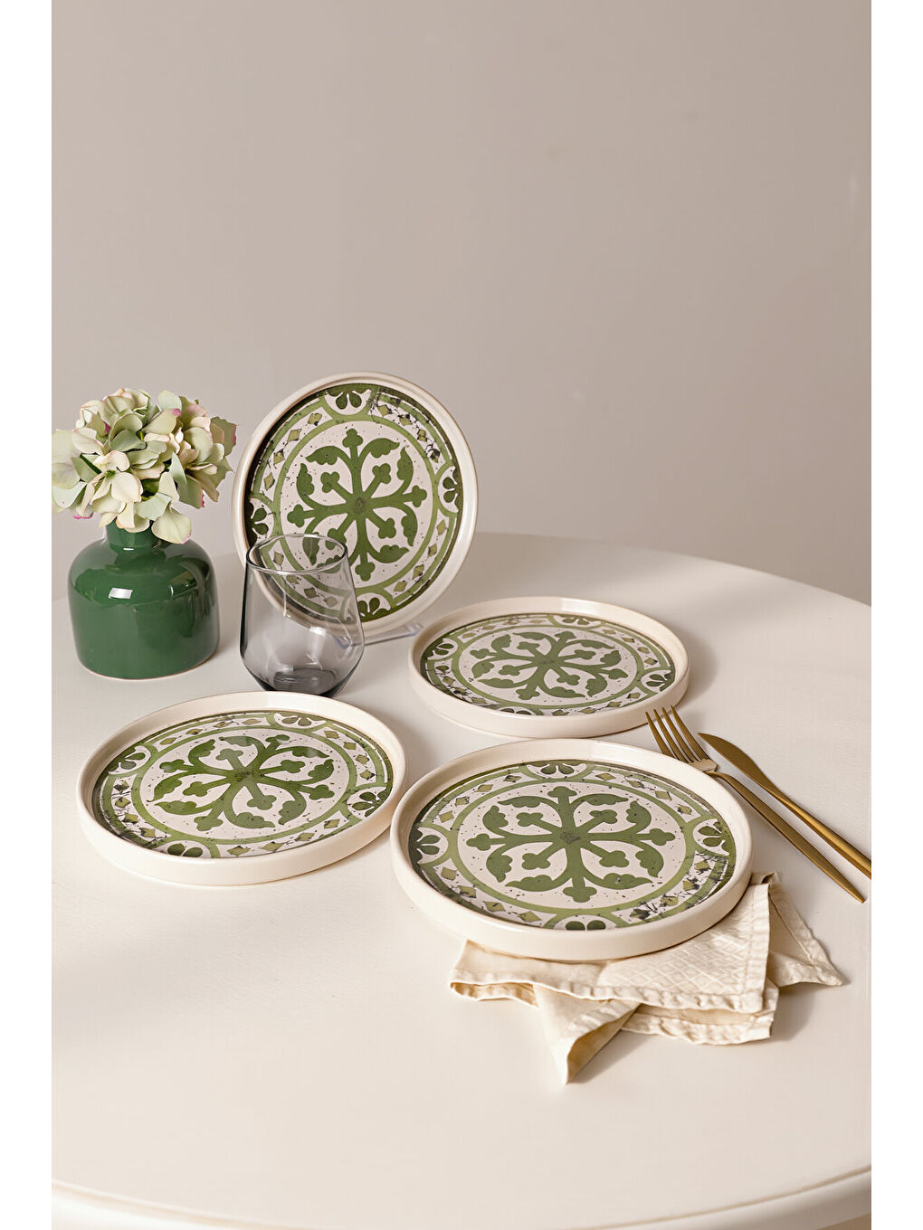 Karışık Timeless Green Stackable Pasta Tabağı 21 Cm 4 Adet-4