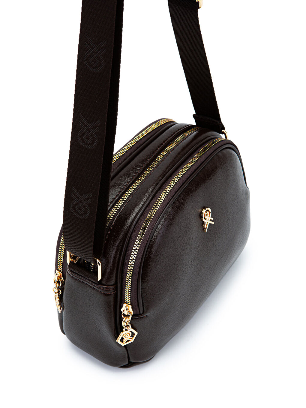 Fermuarlı Çok Göz Willson Kadın Çapraz Çanta Kahverengi-3