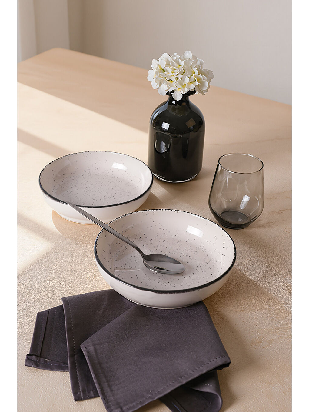 Ekru Krem Ephesus Yemek / Salata Tabağı 20 Cm 2 Adet-2