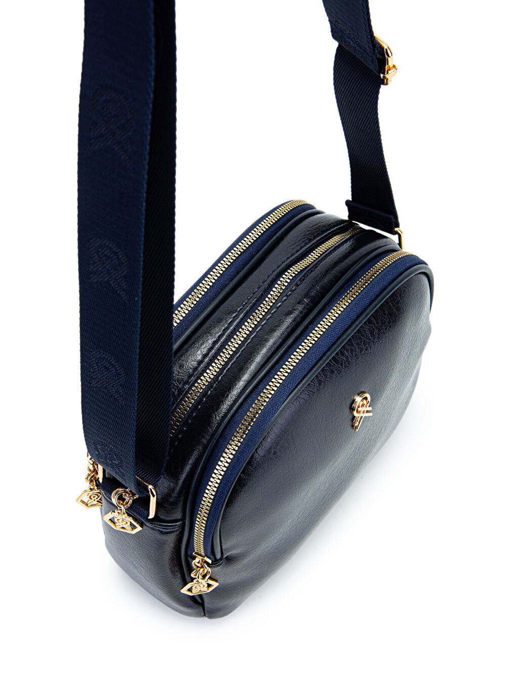 Fermuarlı Çok Göz Willson Kadın Çapraz Çanta Lacivert-3