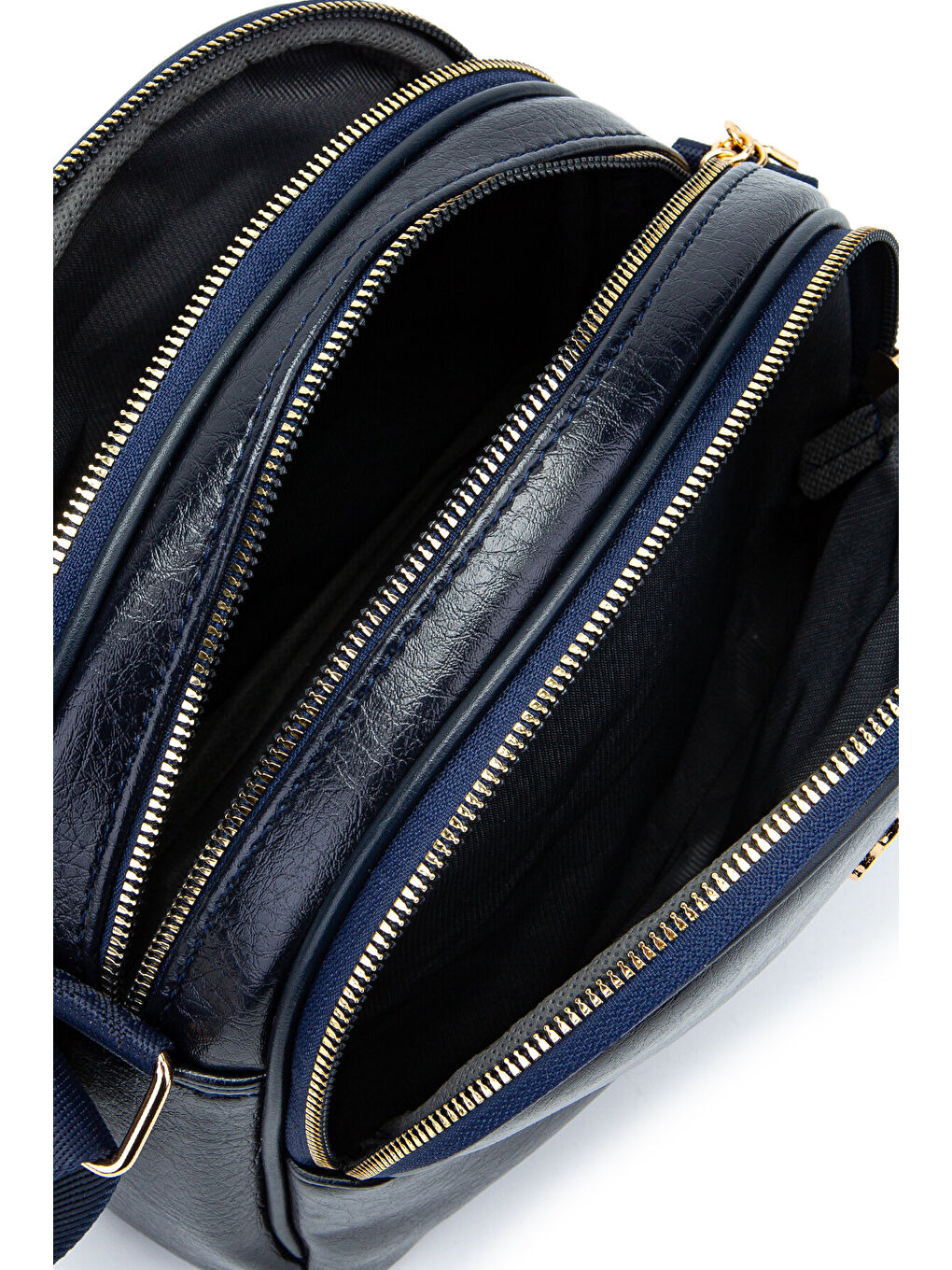 Fermuarlı Çok Göz Willson Kadın Çapraz Çanta Lacivert-4