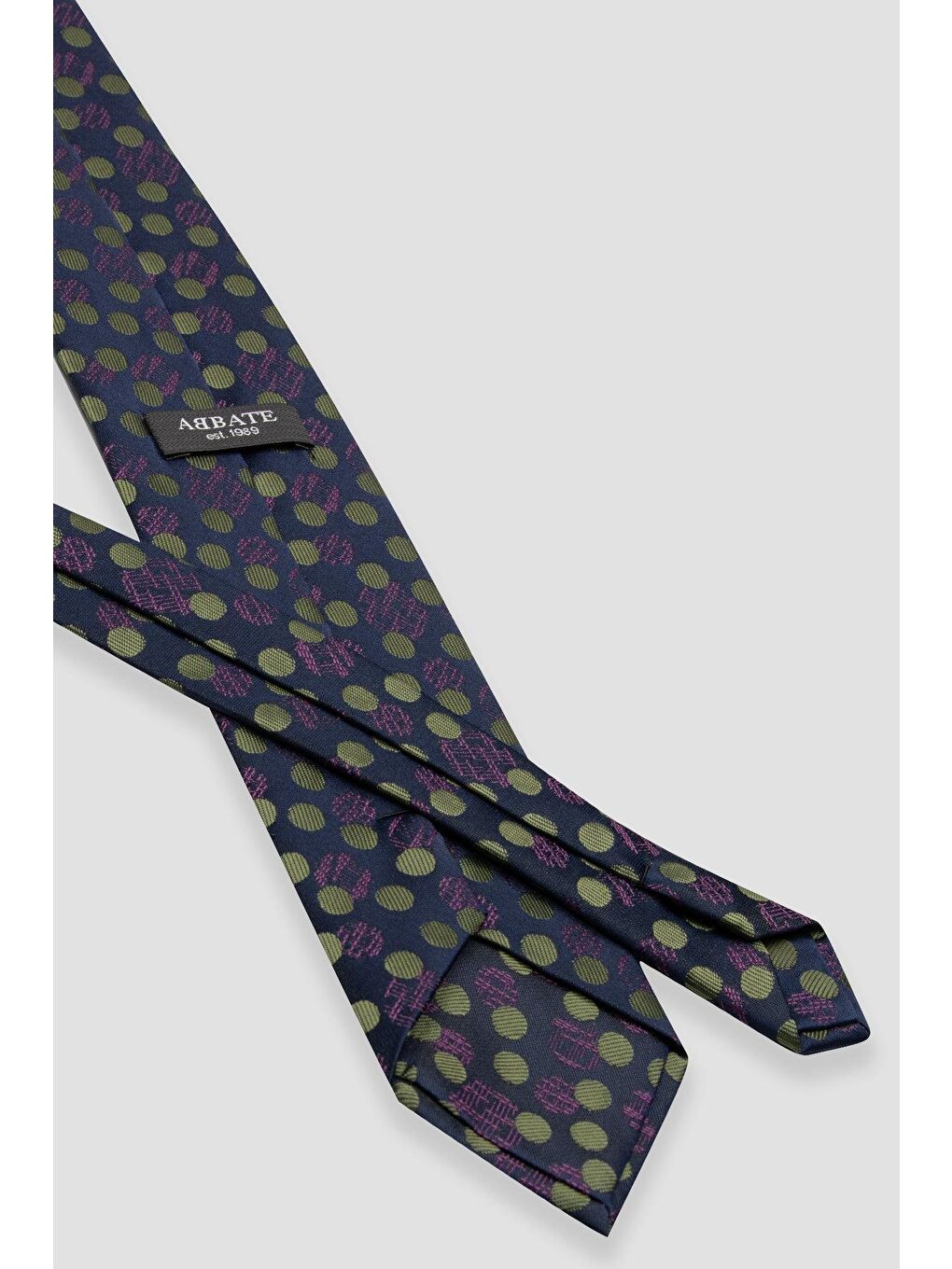 Kravat 8 Cm Mikrofiber Polyester Lacivert Erkek Desenli Kravat-2