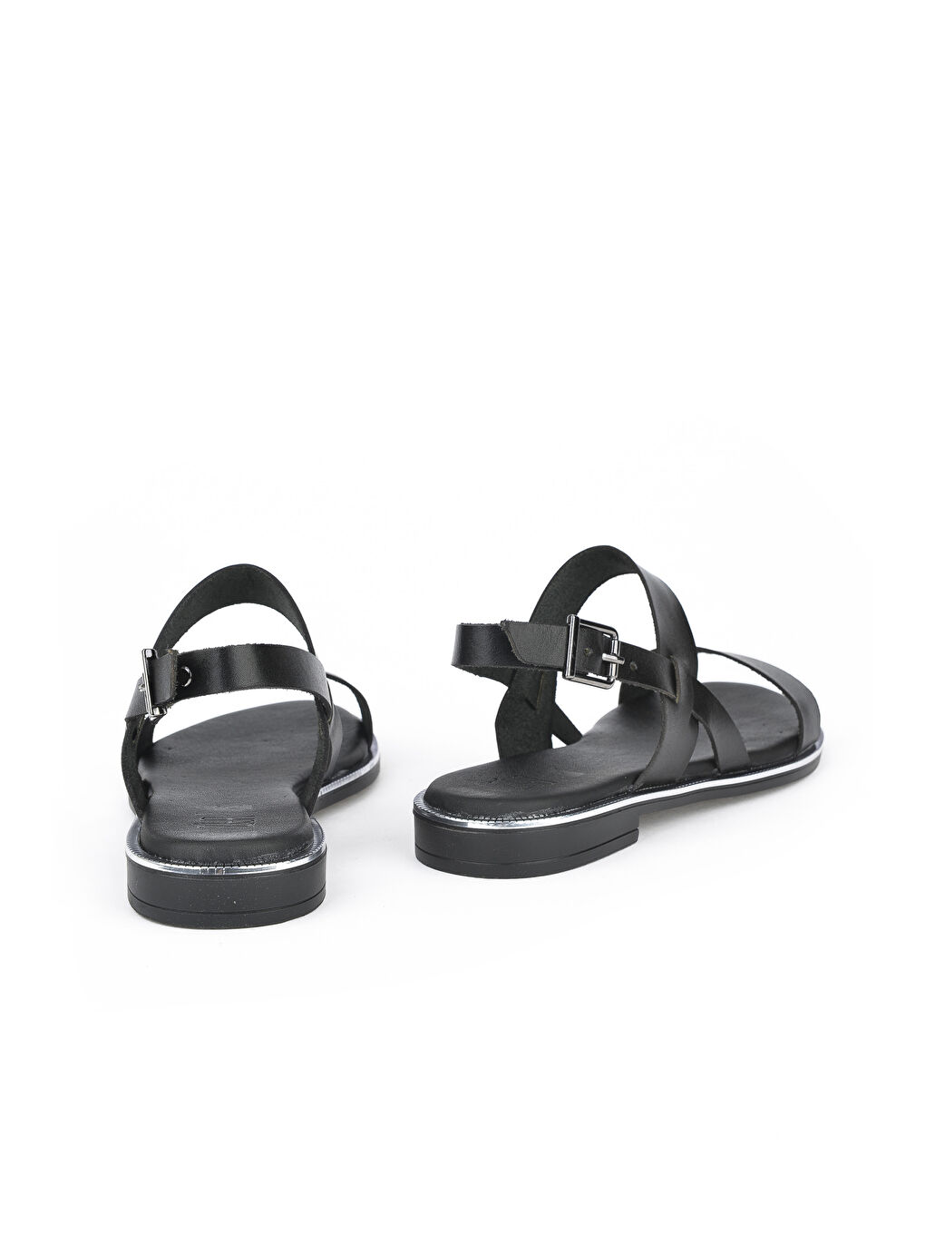 Kadın Hakiki Deri Sandalet 1411009Z729 Siyah-2