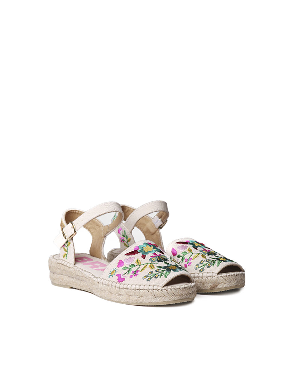 Kahverengi Kadın Sandalet Garbet Floral-1