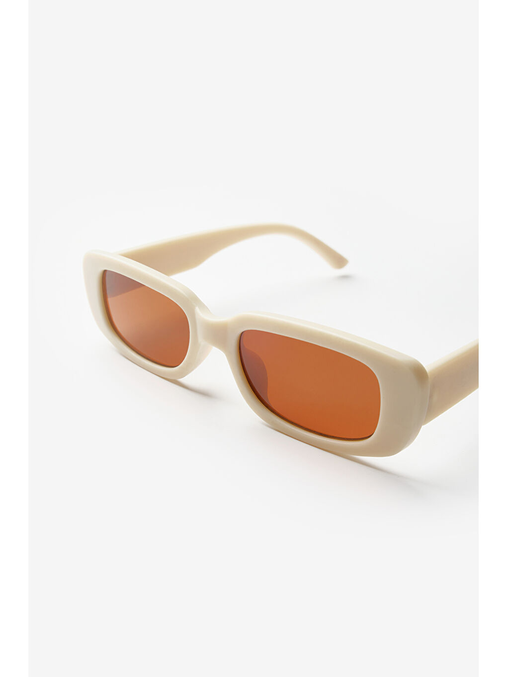 Ekru Krem Oval Model Çocuk Güneş Gözlüğü-1