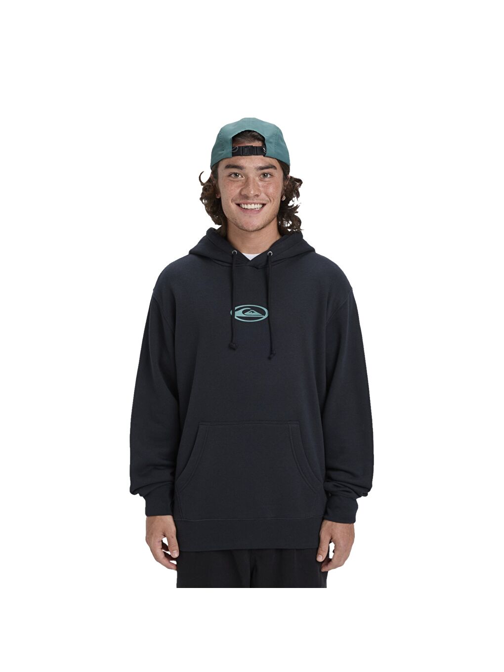 Salt Water Graphic Hoodie Erkek Siyah Kapüşonlu Sweatshirt