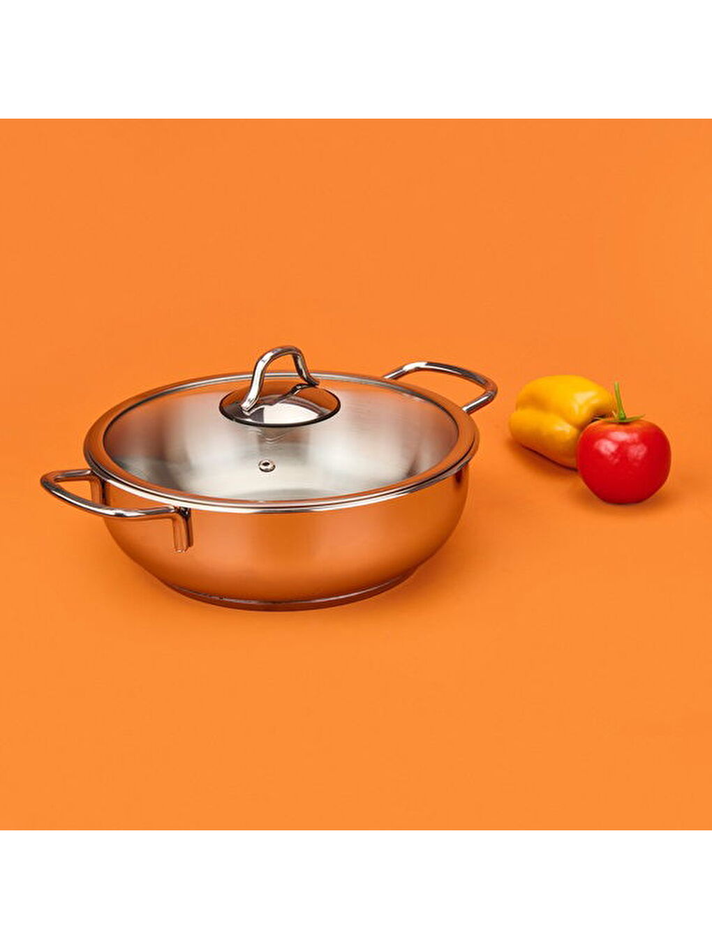 Paslanmaz Çelik Karnıyarık Tenceresi - Gri - 24 cm-1