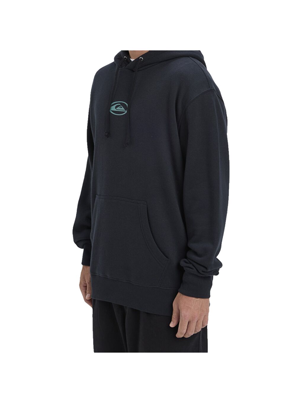 Salt Water Graphic Hoodie Erkek Siyah Kapüşonlu Sweatshirt-1