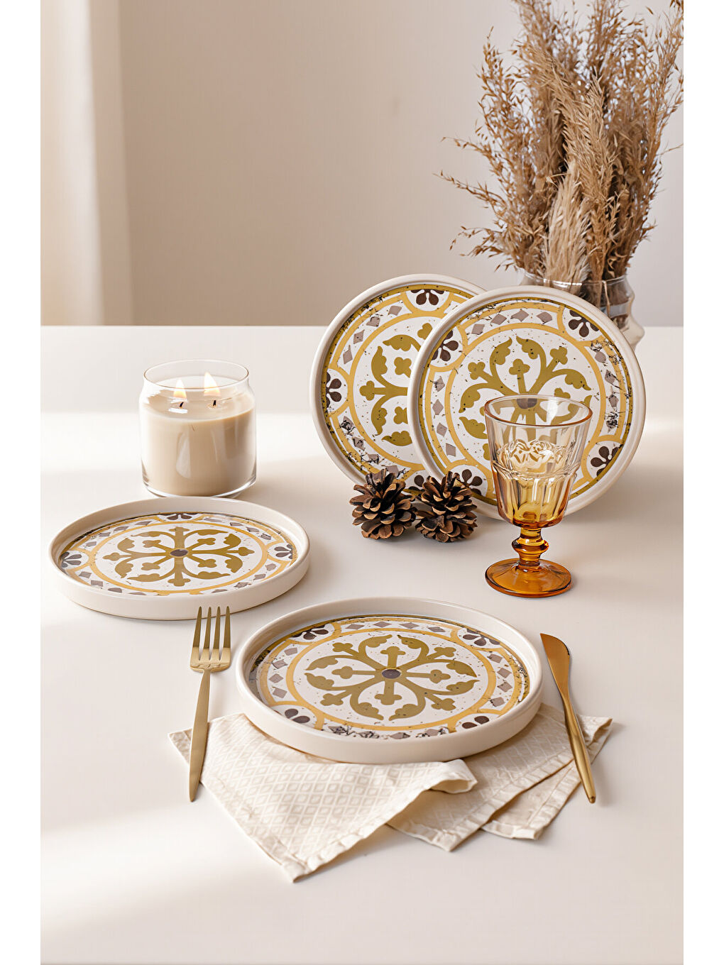 Karışık Timeless Brown Stackable Pasta Tabağı 21 Cm 4 Adet-2