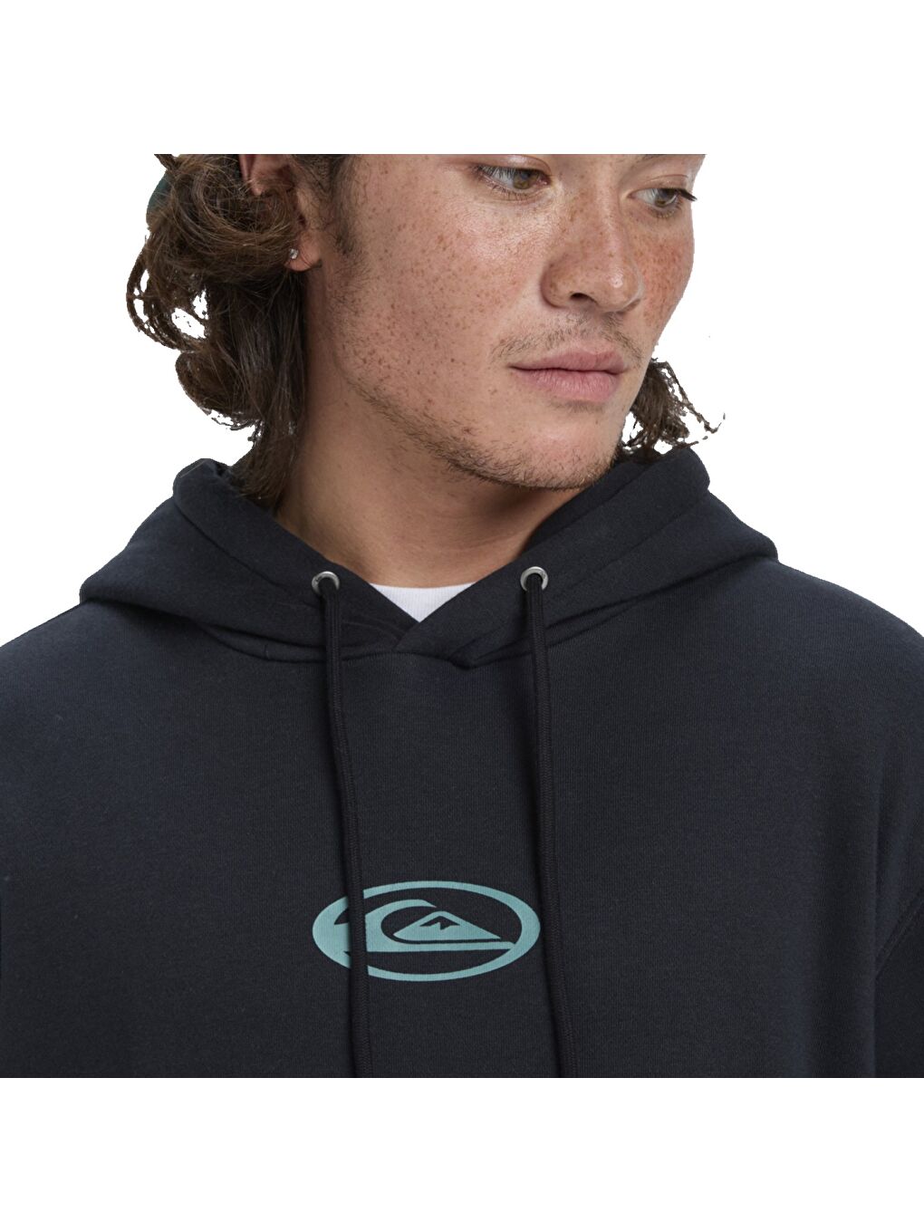 Salt Water Graphic Hoodie Erkek Siyah Kapüşonlu Sweatshirt-2