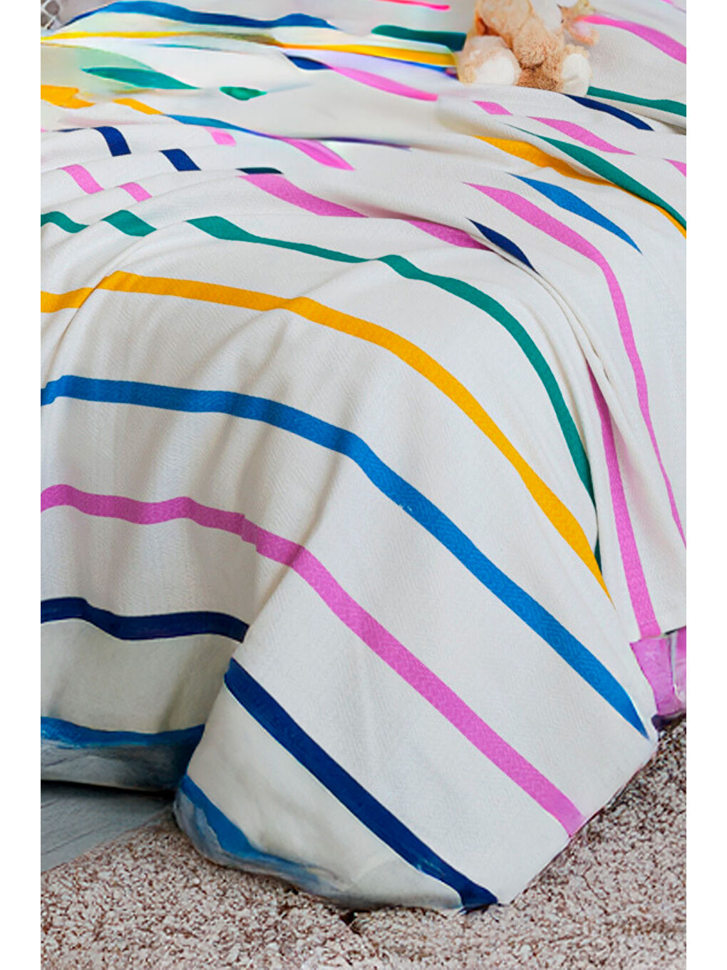 Pike Seti Baskılı Tek Kişilik Funny Lila-1