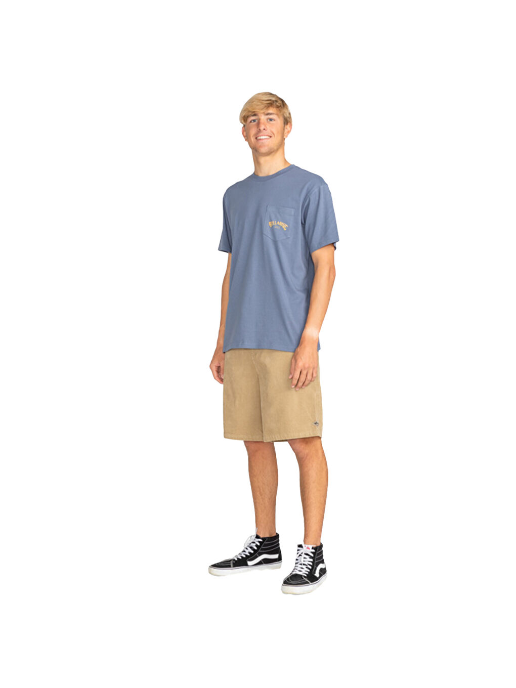 Stacked Arch Pkt Erkek Mavi Tişört-4