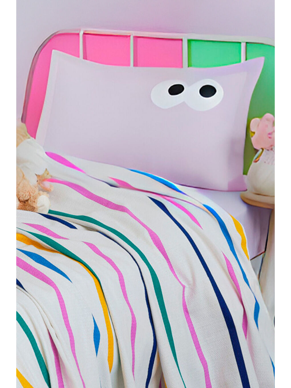 Pike Seti Baskılı Tek Kişilik Funny Lila-2