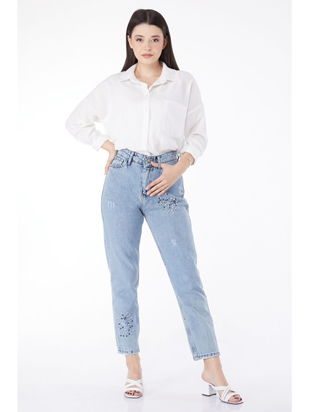 Jean Pantloon Buz Mavi   11189