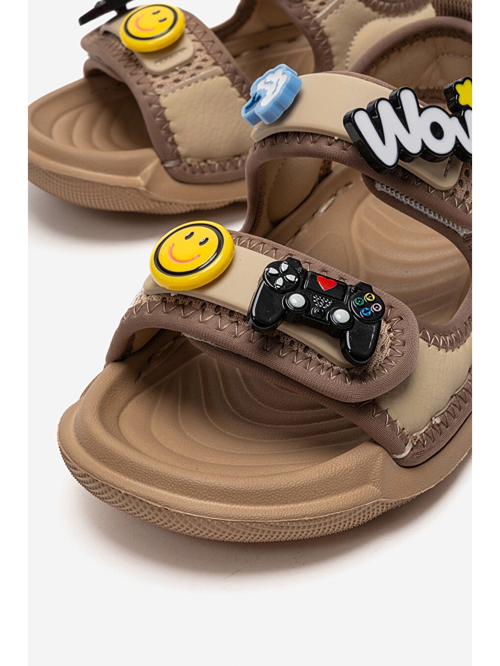 Unisex Çocuk Bej Günlük Sandalet-1